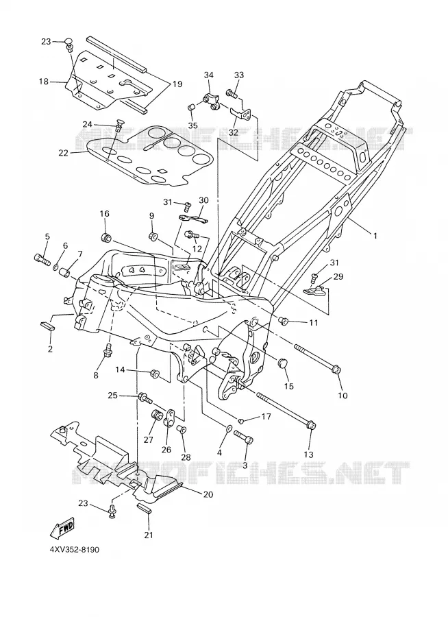 FRAME Yamaha MOTO 1000 1998 R1  YZF-R1