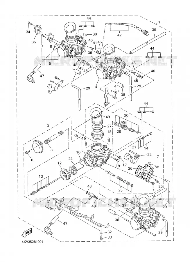 CARBURETOR Yamaha MOTO 1000 1998 R1  YZF-R1