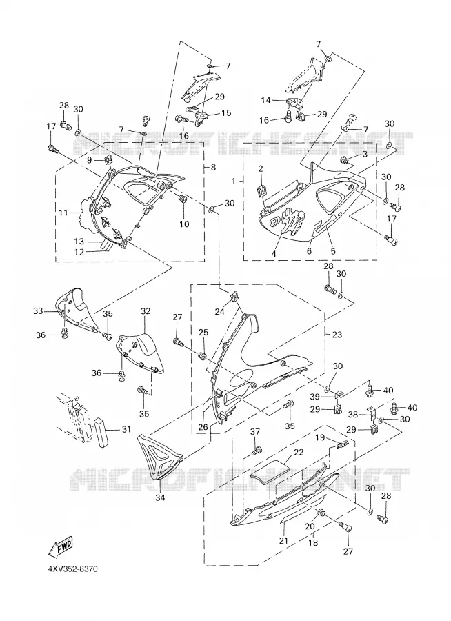 COVER 2 Yamaha MOTO 1000 1998 R1  YZF-R1