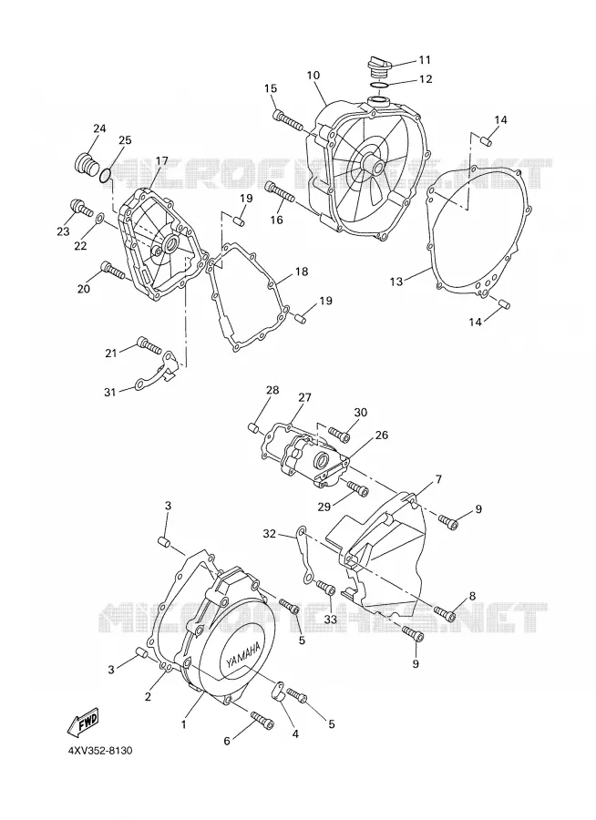 COVER - ENGINE 1 Yamaha MOTO 1000 1998 R1  YZF-R1