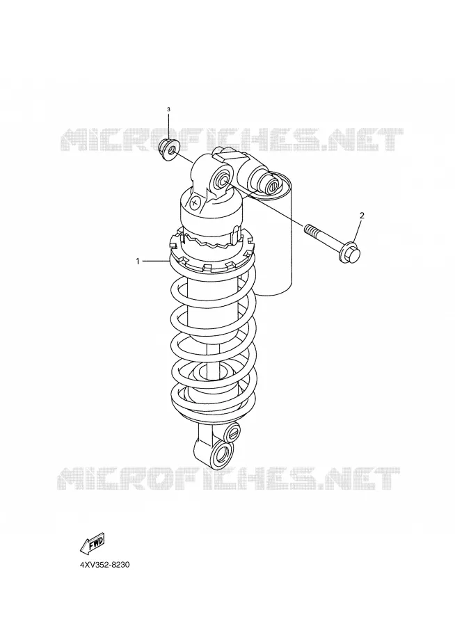 REAR SHOCK ABSORBER Yamaha MOTO 1000 1998 R1  YZF-R1