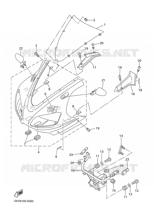 COVER 1 Yamaha MOTO 1000 1999 R1  YZF-R1