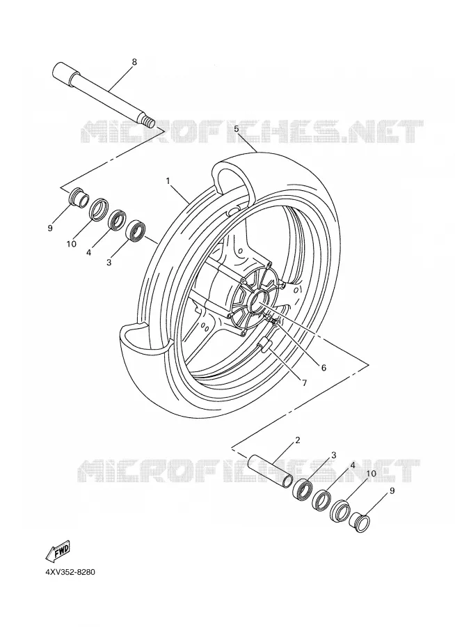 FRONT WHEEL Yamaha MOTO 1000 1999 R1  YZF-R1