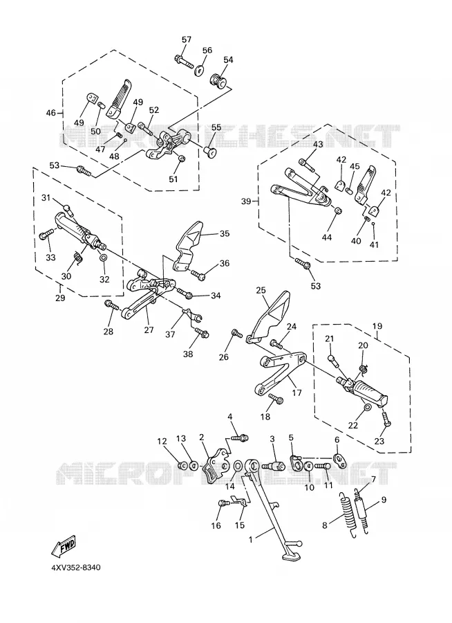 STAND / FOOTREST Yamaha MOTO 1000 1999 R1  YZF-R1