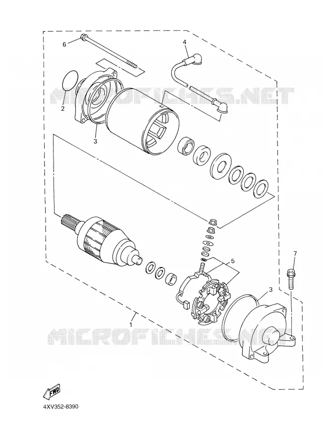 STARTER MOTOR Yamaha MOTO 1000 1999 R1  YZF-R1