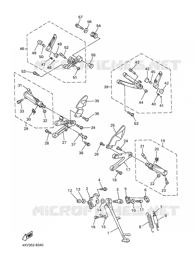 STAND / FOOTREST Yamaha MOTO 1000 1999 R1  YZF-R1