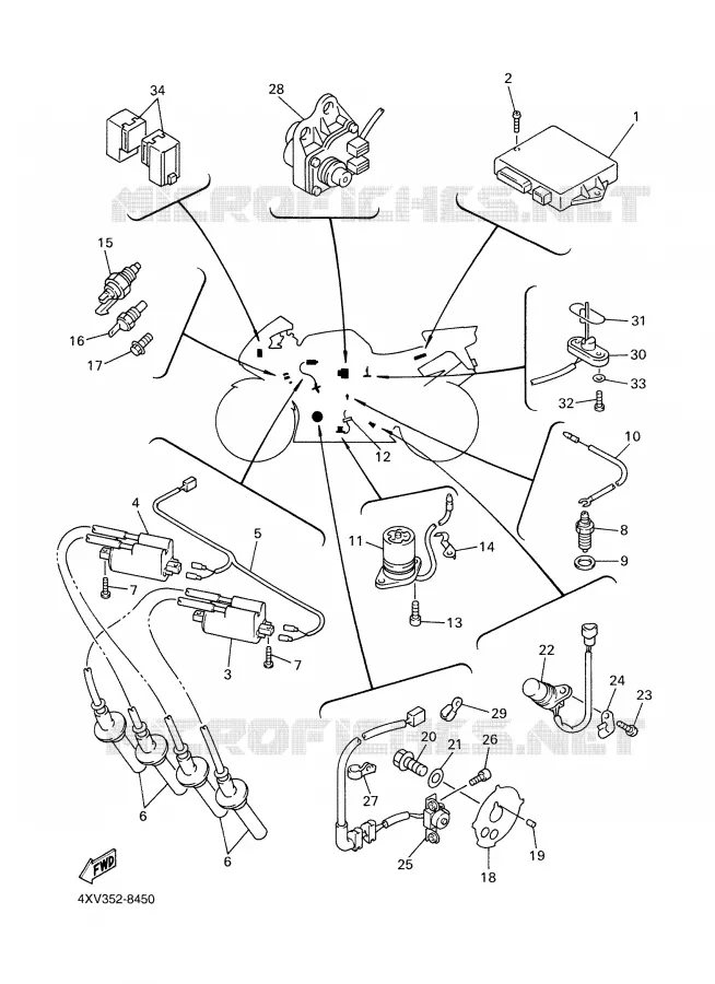 ELECTRICAL 1 Yamaha MOTO 1000 1999 R1  YZF-R1