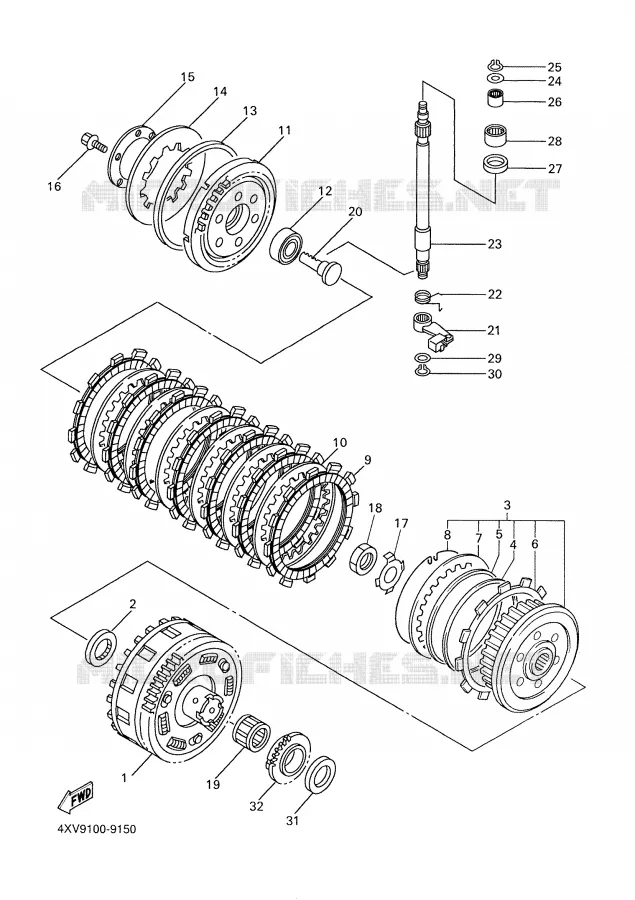 STARTER CLUTCH Yamaha MOTO 1000 1999 R1  YZF-R1