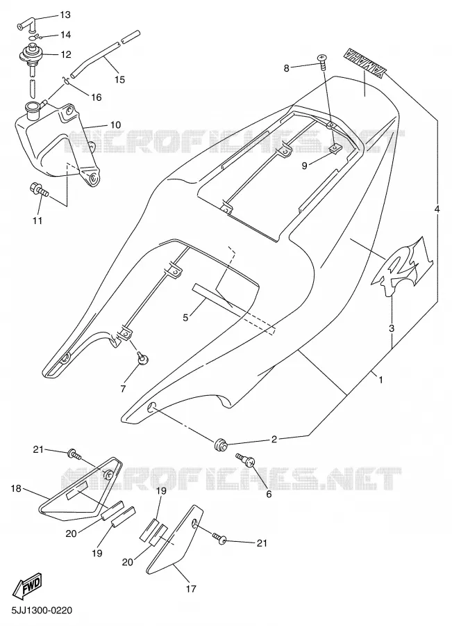 SIDE COVER Yamaha MOTO 1000 2000 R1  YZF-R1