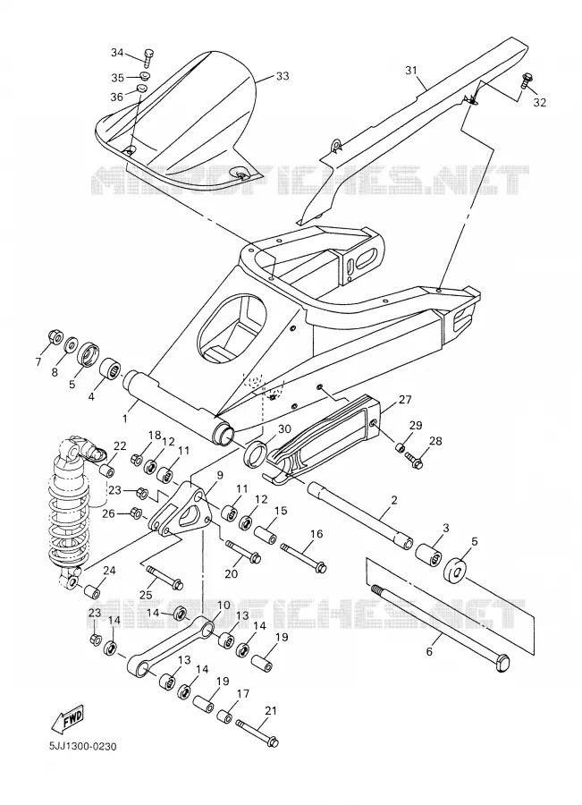 SWINGARM Yamaha MOTO 1000 2000 R1  YZF-R1
