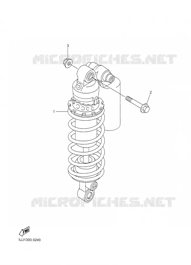 REAR SHOCK ABSORBER Yamaha MOTO 1000 2001 R1  YZF-R1