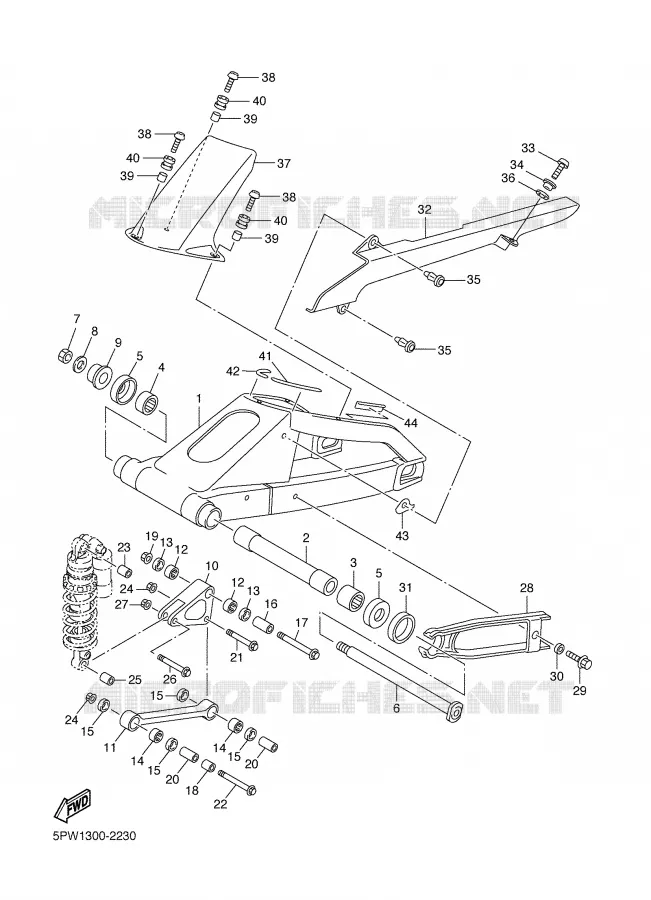 SWINGARM Yamaha MOTO 1000 2002 R1  YZF-R1