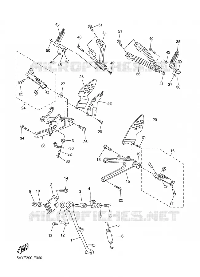 STAND / FOOTREST Yamaha MOTO 1000 2006 R1  YZF-R1