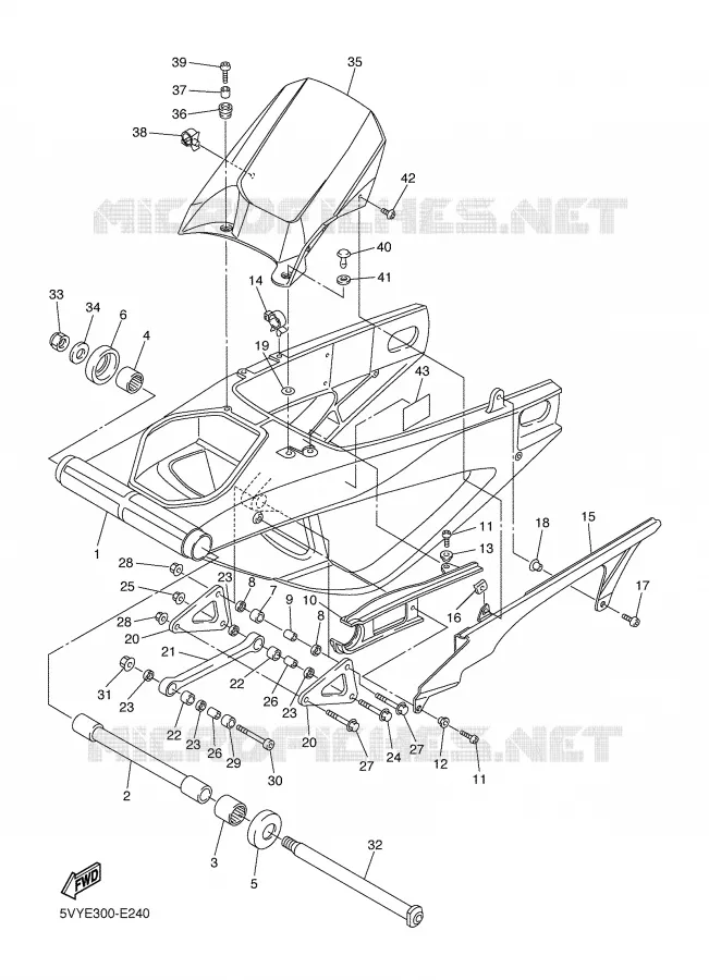 SWINGARM Yamaha MOTO 1000 2006 R1  YZF-R1