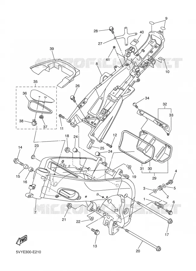 FRAME Yamaha MOTO 1000 2006 R1  YZF-R1