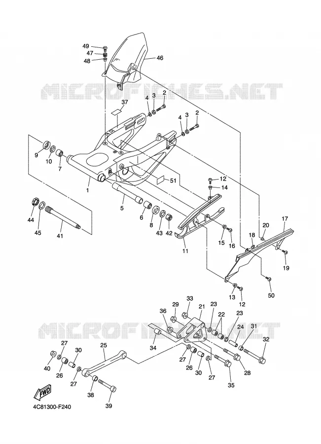 SWINGARM Yamaha MOTO 1000 2007 R1  YZF-R1