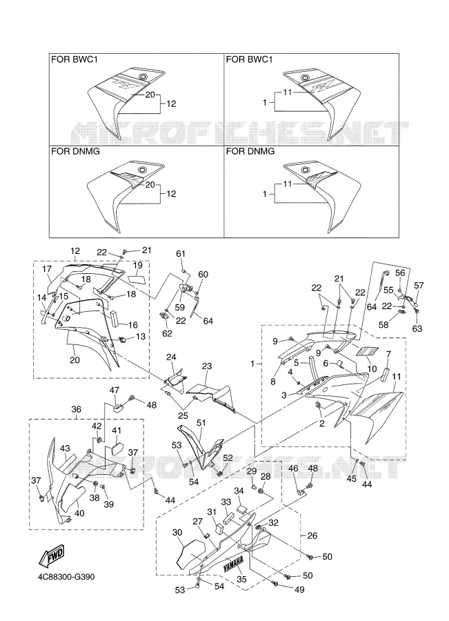 COVER 2 Yamaha MOTO 1000 2008 R1  YZF-R1