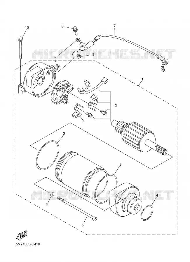 STARTER MOTOR Yamaha MOTO 1000 2006 R1  YZF-R1S