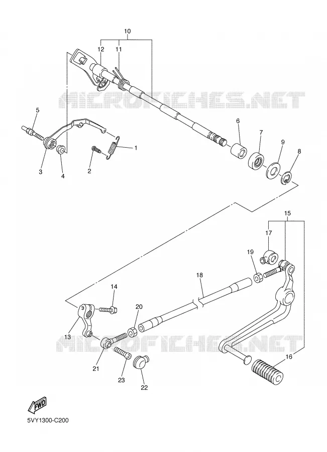 GEAR SHIFT SHAFT / LEVER Yamaha MOTO 1000 2006 R1  YZF-R1S