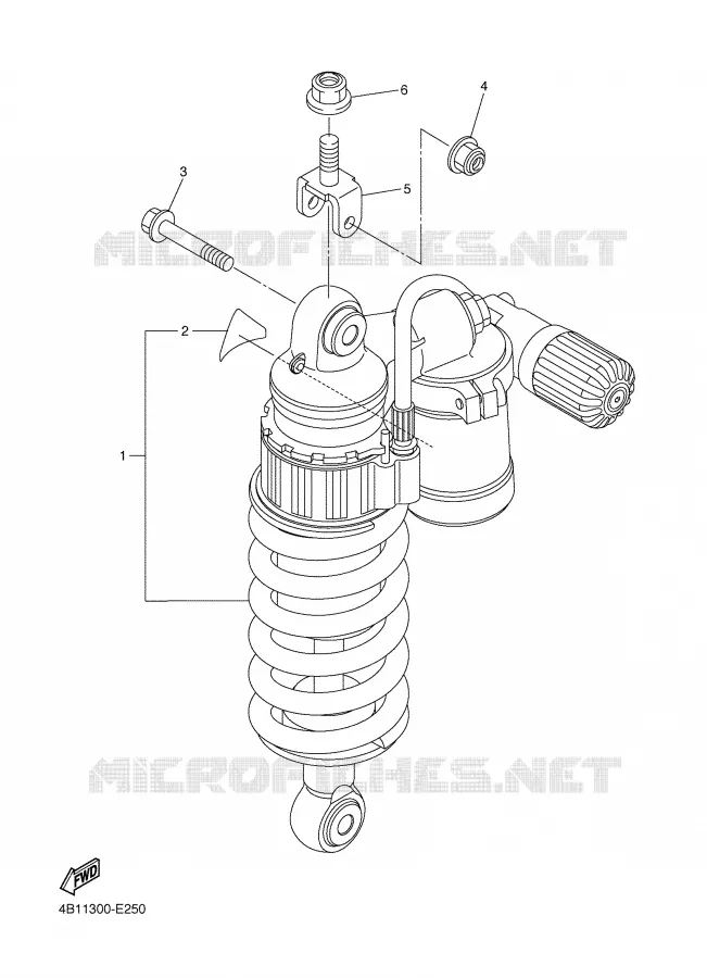 REAR SHOCK ABSORBER Yamaha MOTO 1000 2006 R1  YZF-R1SV