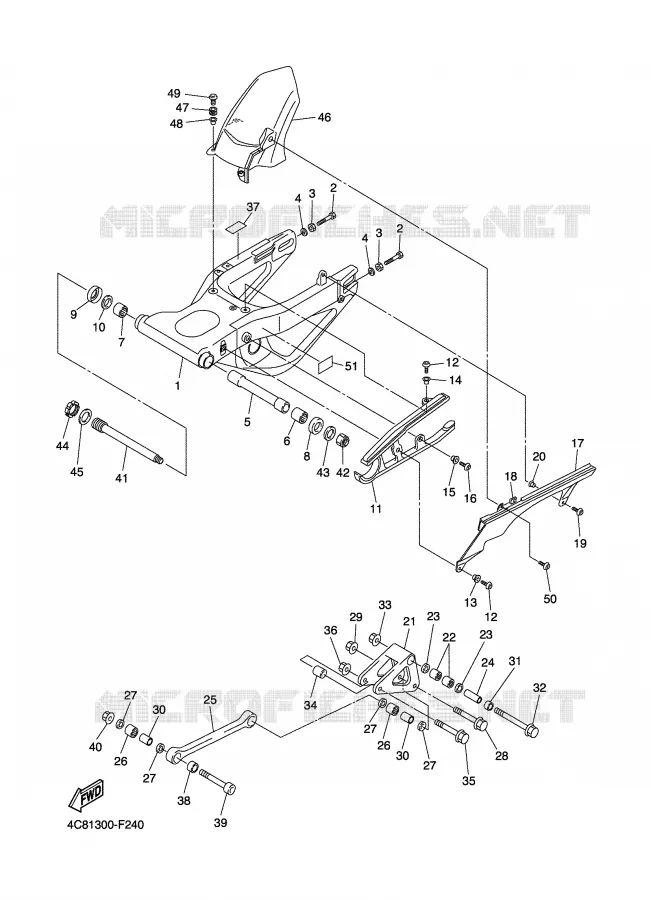 SWINGARM Yamaha MOTO 1000 2007 R1  YZF-R1W