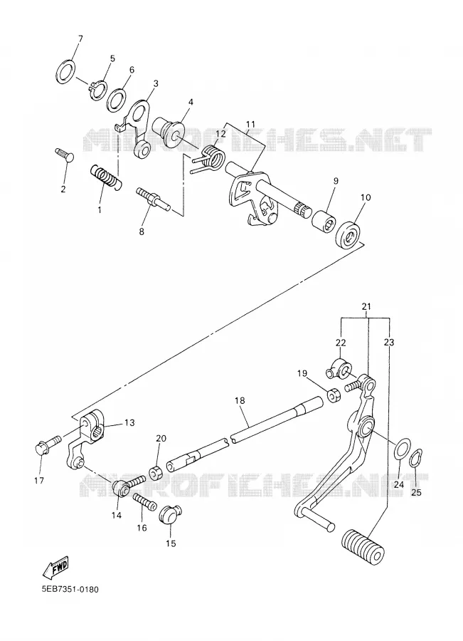GEAR SHIFT SHAFT / LEVER Yamaha MOTO 600 2000 R6  YZF-R6