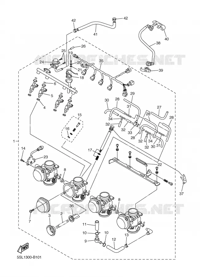 INTAKE 2 Yamaha MOTO 600 2005 R6  YZF-R6