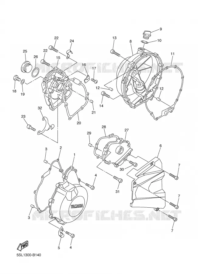 COVER - ENGINE 1 Yamaha MOTO 600 2005 R6  YZF-R6