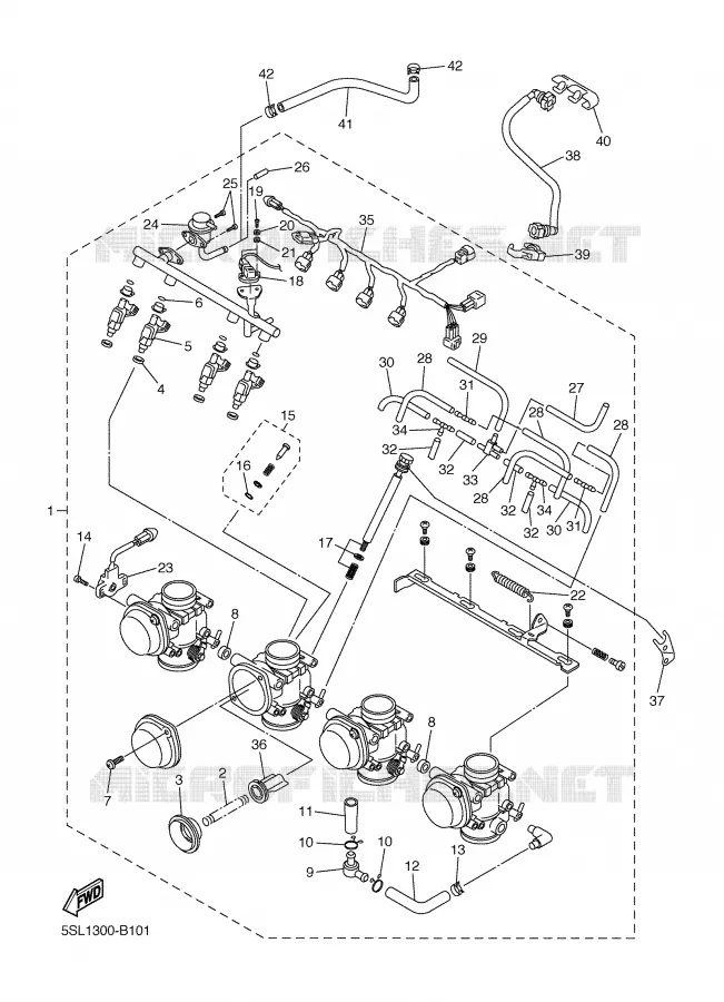 INTAKE 2 Yamaha MOTO 600 2005 R6  YZF-R6