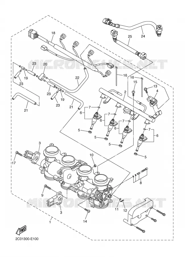 INTAKE 2 Yamaha MOTO 600 2006 R6  YZF-R6