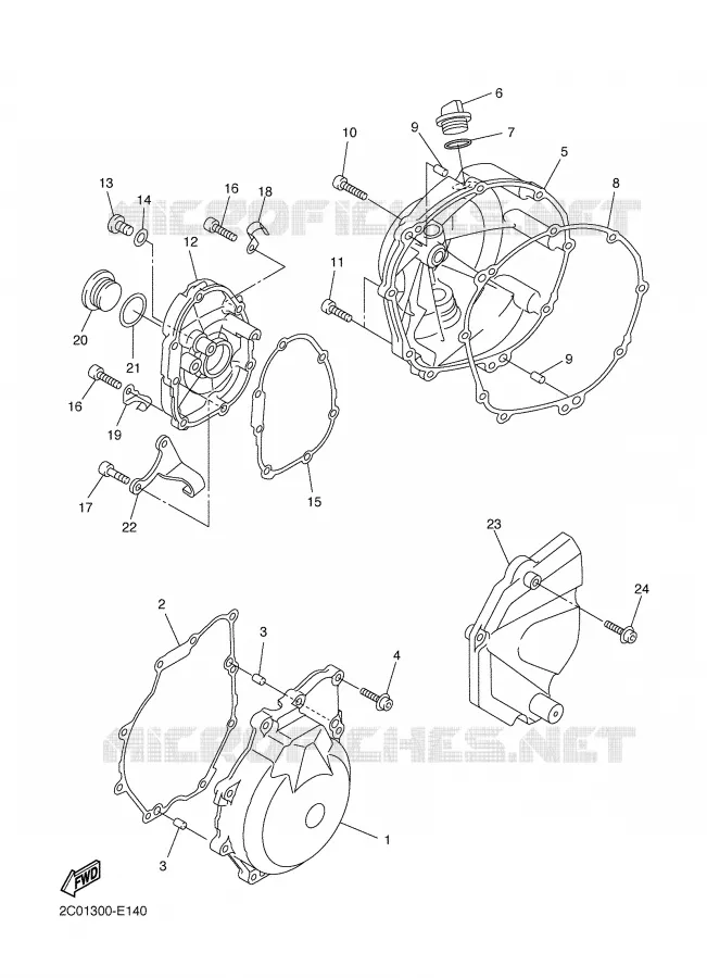 COVER - ENGINE 1 Yamaha MOTO 600 2006 R6  YZF-R6