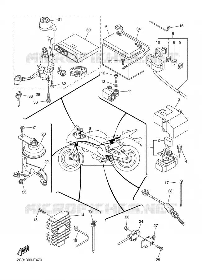 ELECTRICAL 2 Yamaha MOTO 600 2006 R6  YZF-R6