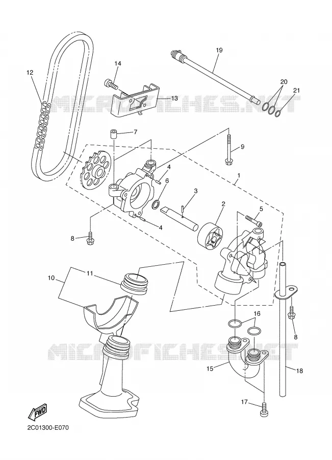 OIL PUMP Yamaha MOTO 600 2007 R6  YZF-R6