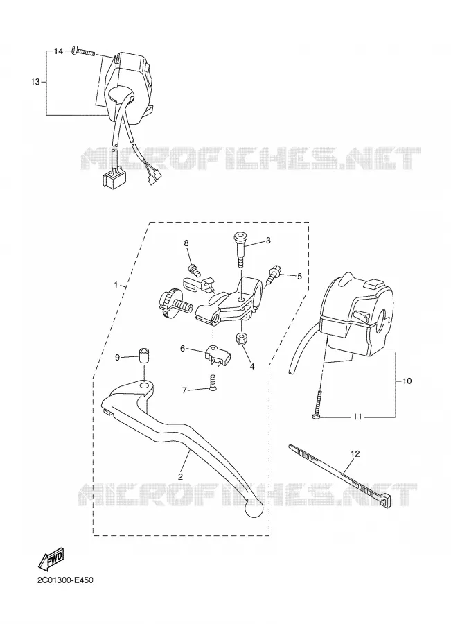 SWITCH / LEVER Yamaha MOTO 600 2007 R6  YZF-R6