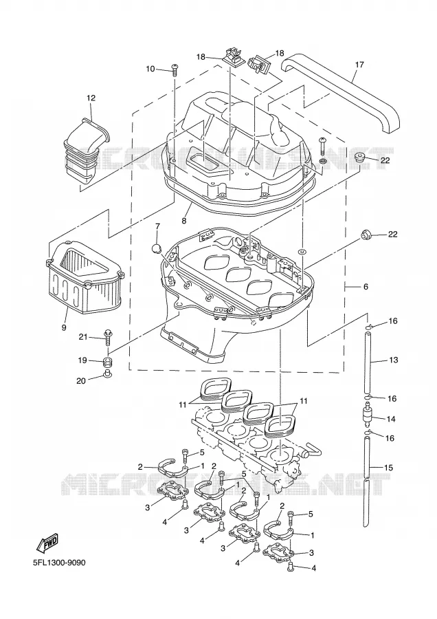 INTAKE Yamaha MOTO 750 1999 R7  YZF-R7
