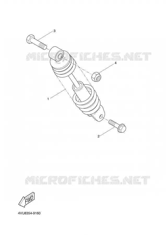 REAR SHOCK ABSORBER Yamaha SCOOTER 50 2002 SLIDER  EW50 SLIDER