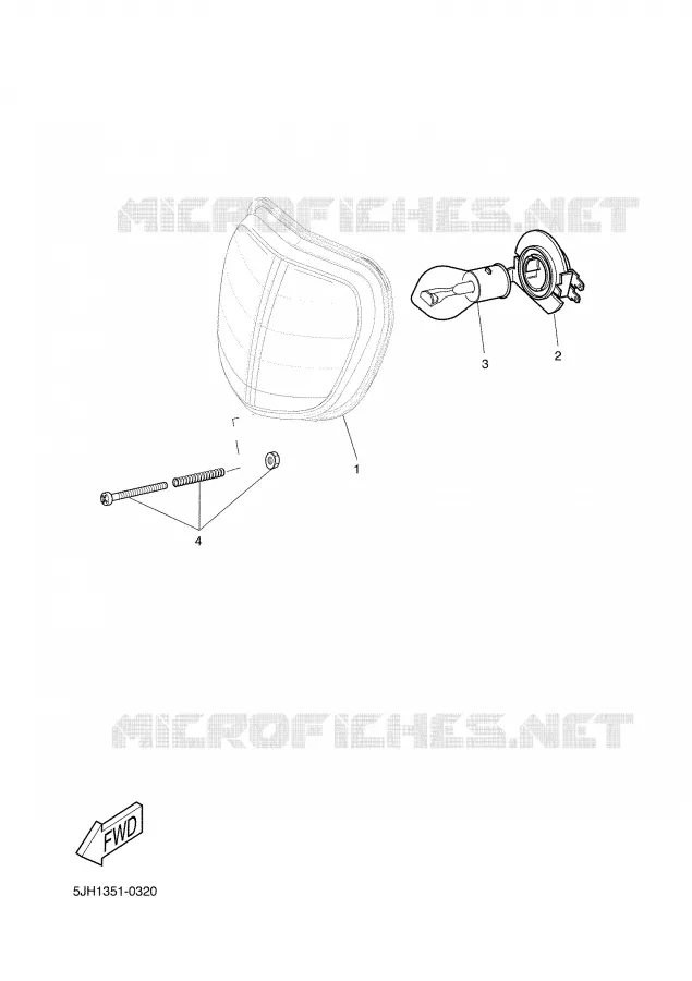 HEADLIGHT Yamaha SCOOTER 50 2002 SLIDER  EW50 SLIDER