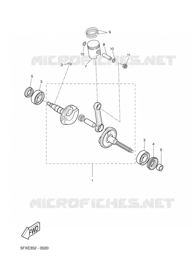 CRANKSHAFT / PISTON Yamaha SCOOTER 50 2002 SLIDER  EW50 SLIDER