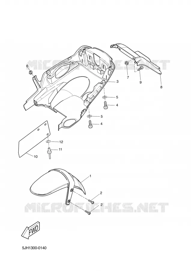 FENDER Yamaha SCOOTER 50 2002 SLIDER  EW50 SLIDER