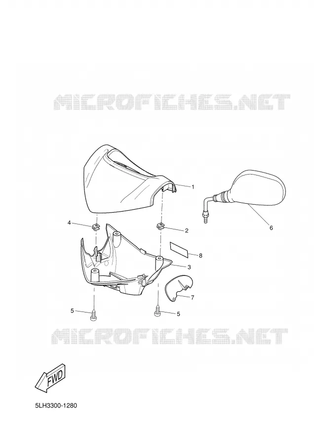 COVER 1 Yamaha SCOOTER 50 2002 SLIDER  EW50 SLIDER