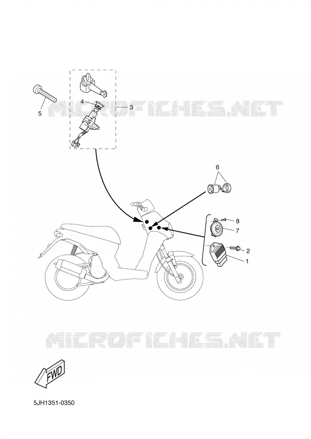 ELECTRICAL 1 Yamaha SCOOTER 50 2002 SLIDER  EW50 SLIDER