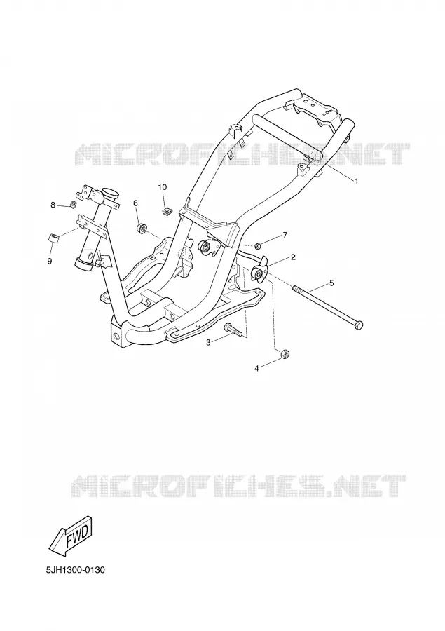 FRAME Yamaha SCOOTER 50 2002 SLIDER  EW50 SLIDER