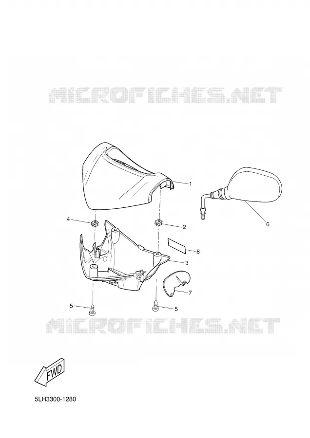 COVER 1 Yamaha SCOOTER 50 2002 SLIDER  EW50 SLIDER