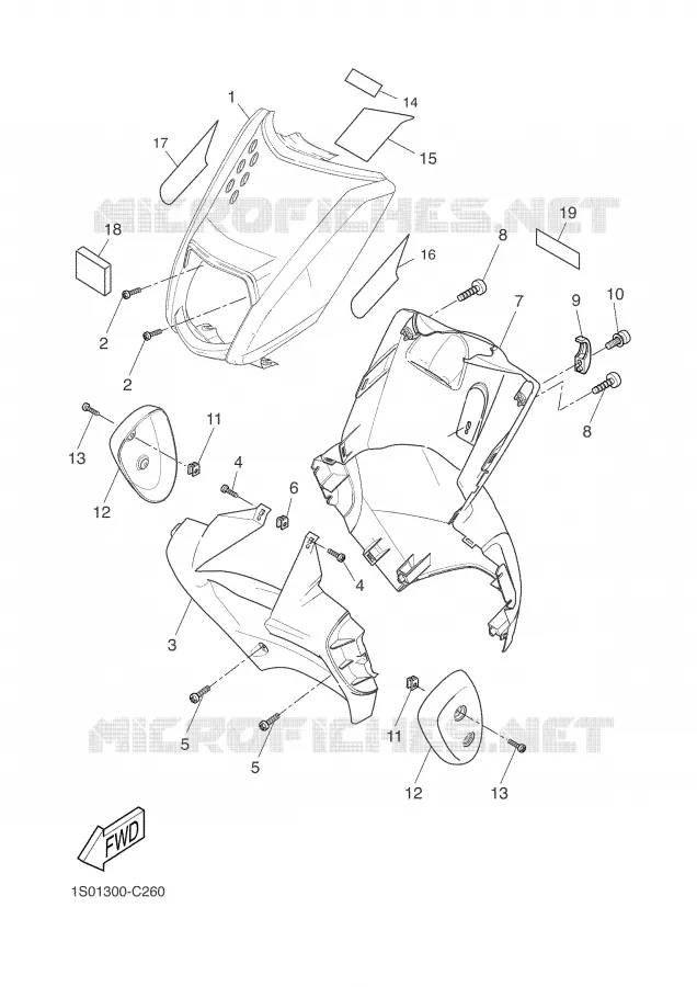 LEG SHIELD Yamaha SCOOTER 50 2004 SLIDER  EW50N