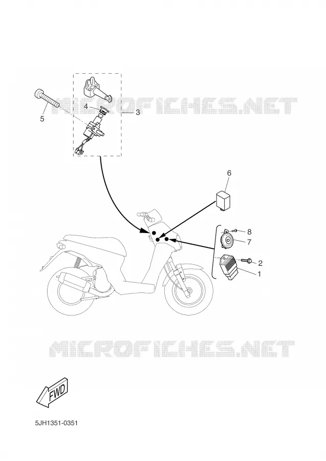 ELECTRICAL 1 Yamaha SCOOTER 50 2004 SLIDER  EW50N