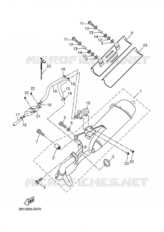 EXHAUST Yamaha SCOOTER 50 2006 SLIDER  EW50N