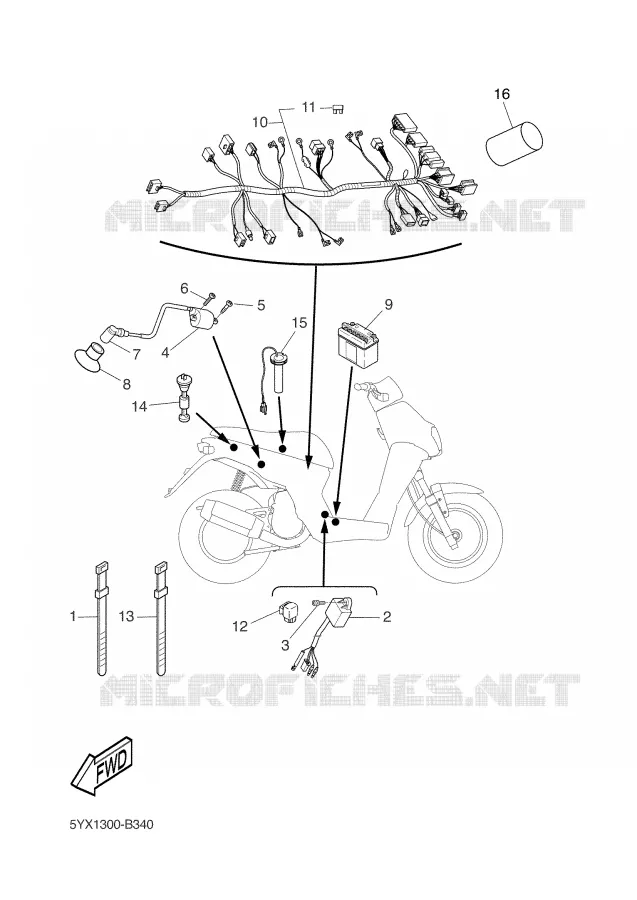 ELECTRICAL 2 Yamaha SCOOTER 50 2008 SLIDER  EW50N
