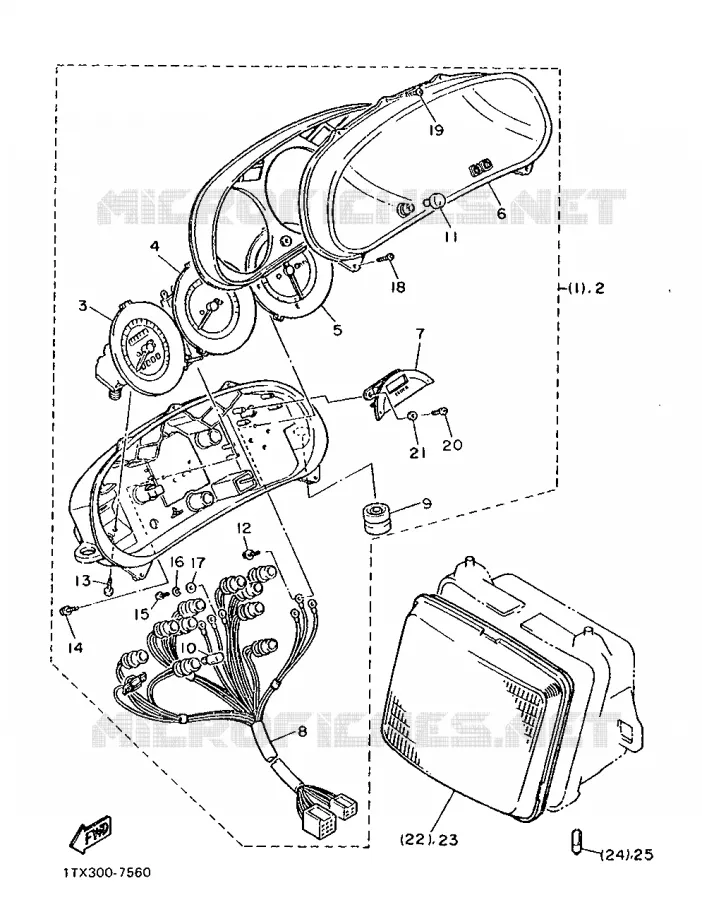 ALTERNATIVE ELECTRICAL 1 - FOR SWEDEN Yamaha MOTO 1200 1987 FJ  FJ1200