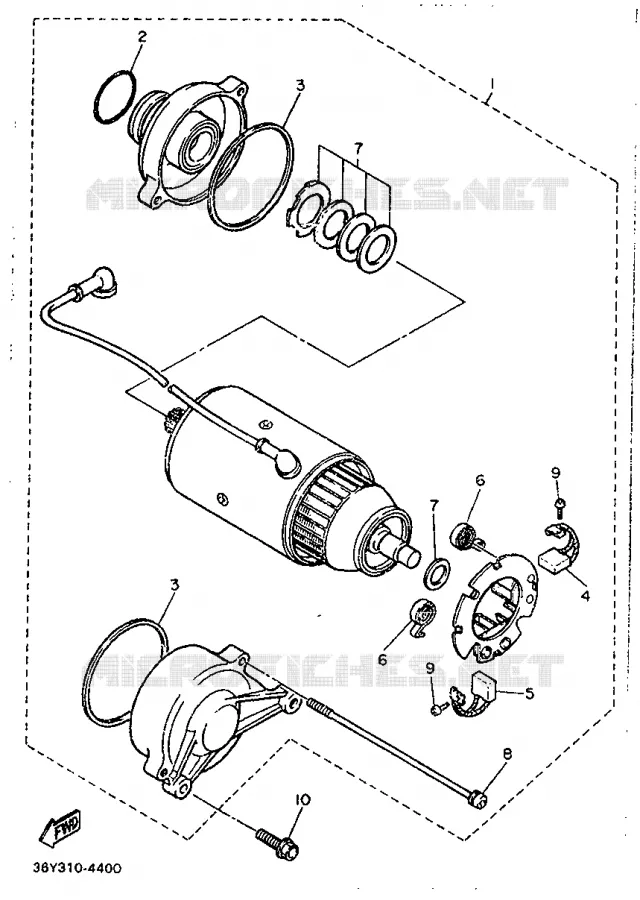 STARTER MOTOR Yamaha MOTO 1200 1987 FJ  FJ1200