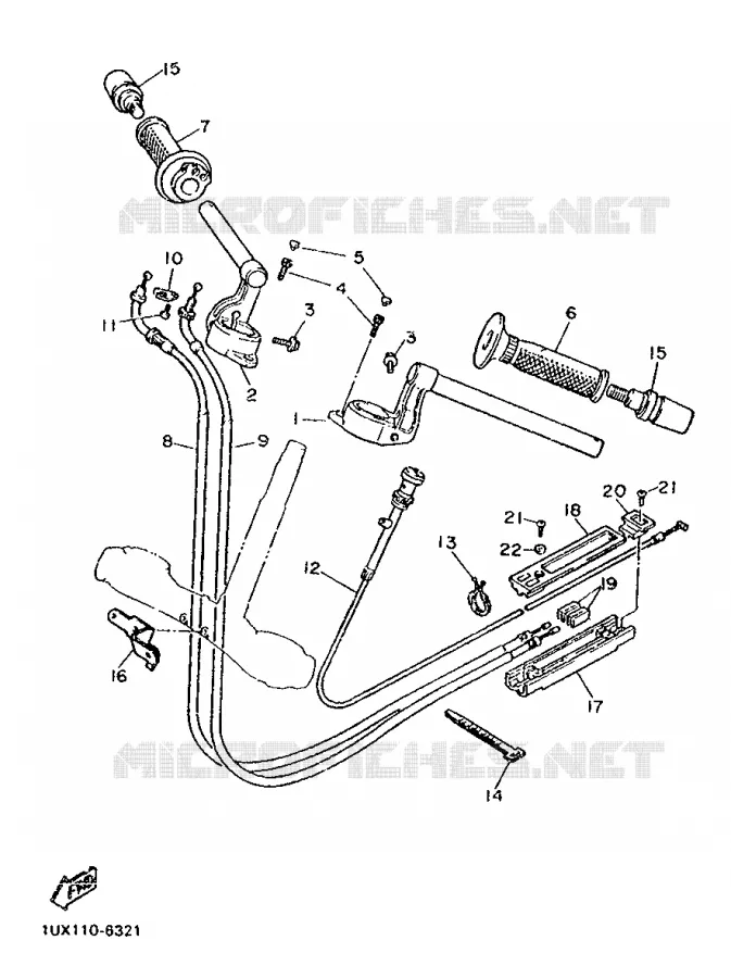 HANDLEBAR & CABLES Yamaha MOTO 1200 1987 FJ  FJ1200